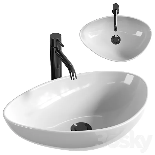 Washbasin DIWO Moduo 55 3D Model