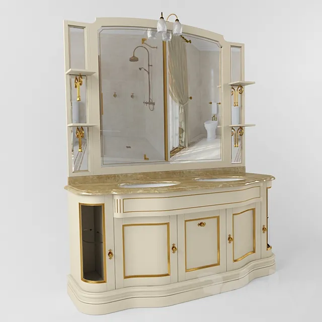 Washbasin Eurodesign collection IL Borgo 3D Model Washbasin Eurodesign collection IL Borgo 3D Model