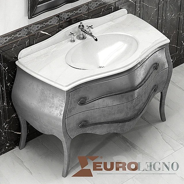 Washbasin eurolegno narciso and tiles Piemme 3D Model Washbasin eurolegno narciso and tiles Piemme 3D Model