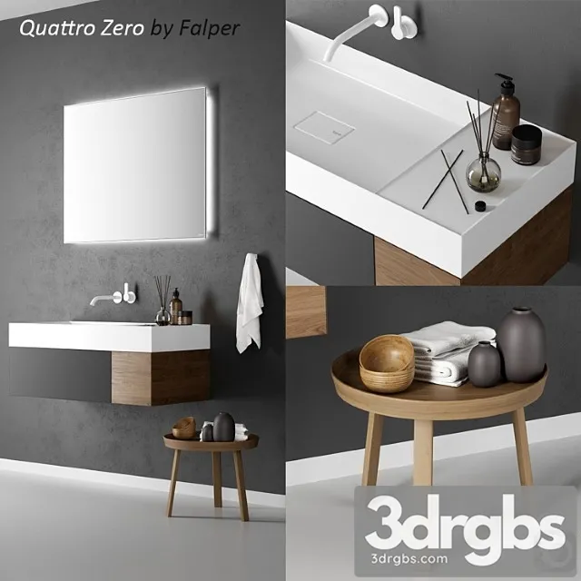 Washbasin Falper Quattro Zero 3D Model Download