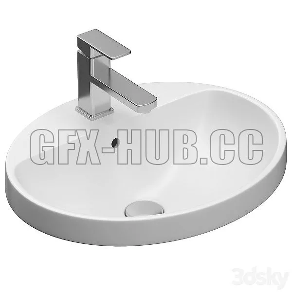 Washbasin Geberit VariForm 3D Model Washbasin Geberit VariForm 3D Model