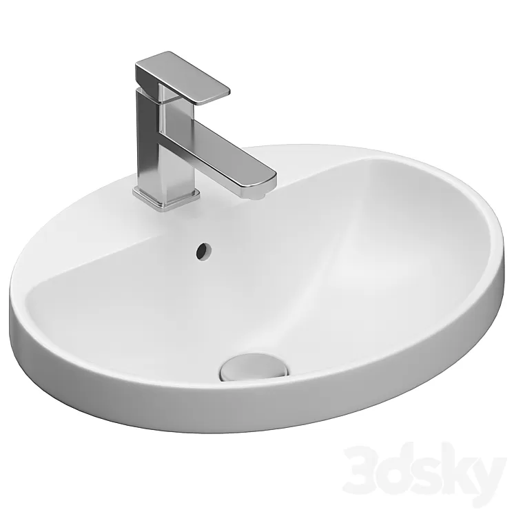Washbasin Geberit VariForm 3D Model Free Download