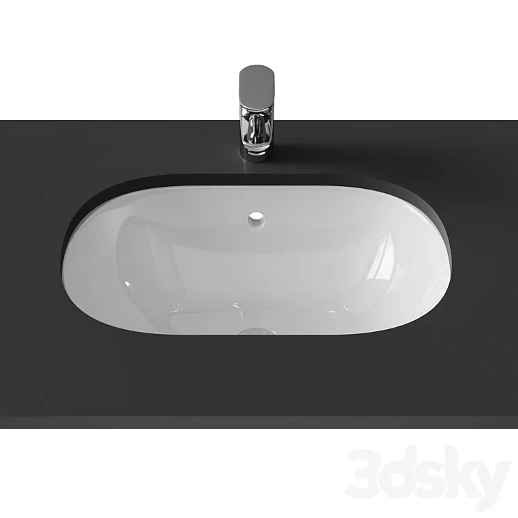 Washbasin Ideal Standard Connect E504801 55 cm 3D Model Washbasin Ideal Standard Connect E504801 55 cm 3D Model