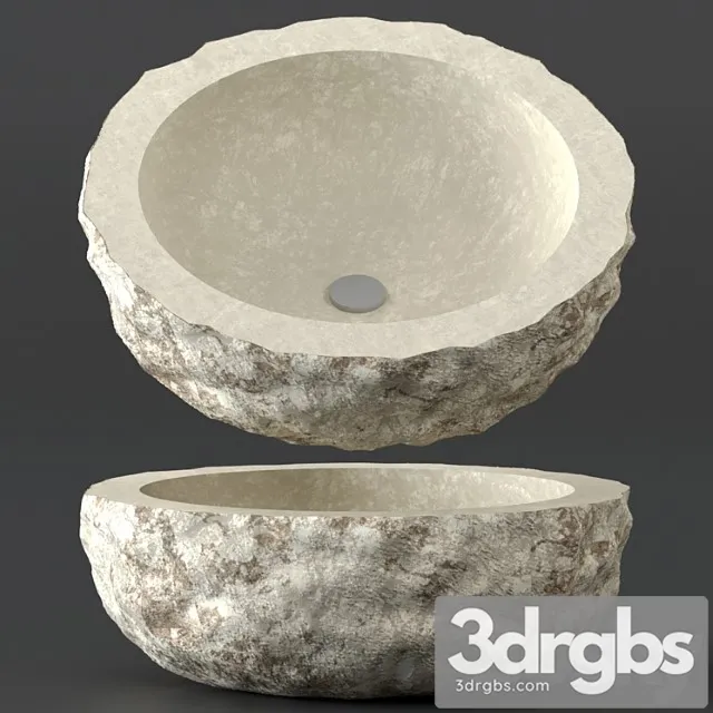 Washbasin Made of Stone 2 3D Model Download Washbasin Made of Stone 2 3D Model Download