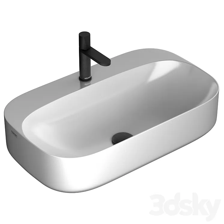 Washbasin Noken NK Arquitect by Porcelanosa & faucet Antoniolupi Indigo 3D Model Free Download