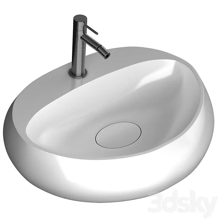washbasin Rak Cloud & mixer Rexa design 3D Model washbasin Rak Cloud & mixer Rexa design 3D Model