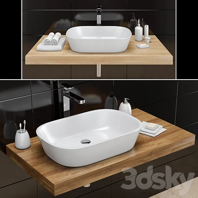 Washbasin RAVAK | Ceramic O 3D Model Washbasin RAVAK | Ceramic O 3D Model
