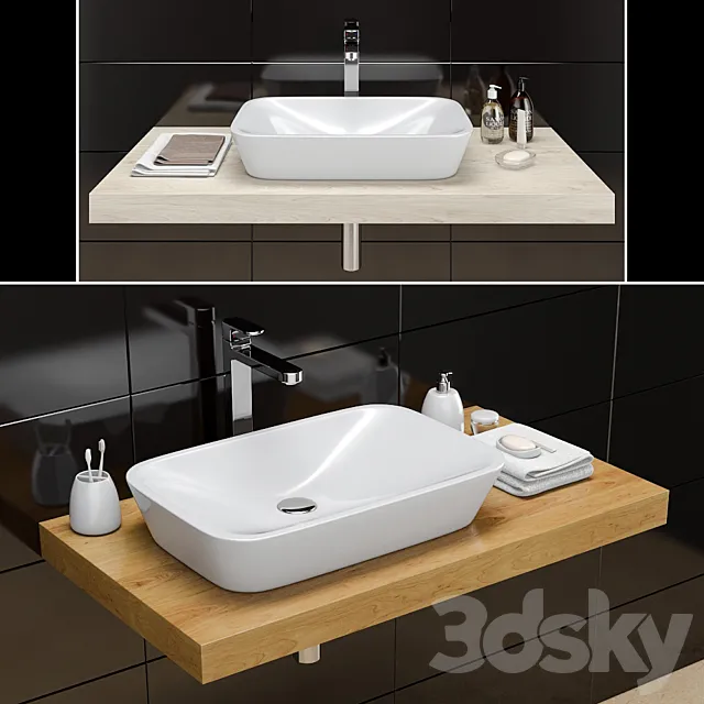 Washbasin RAVAK | Ceramic R 3DModel Washbasin RAVAK | Ceramic R 3DModel