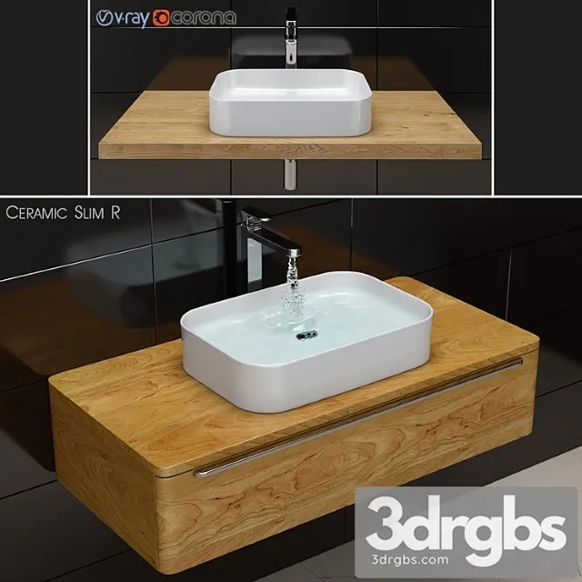 Washbasin Ravak Ceramic Slim R 3D Model Download Washbasin Ravak Ceramic Slim R 3D Model Download