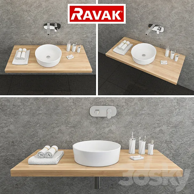Washbasin RAVAK | Moon 1 3DModel Washbasin RAVAK | Moon 1 3DModel