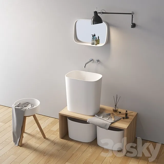 Washbasin Rexa Design Fonte 3DModel Washbasin Rexa Design Fonte 3DModel