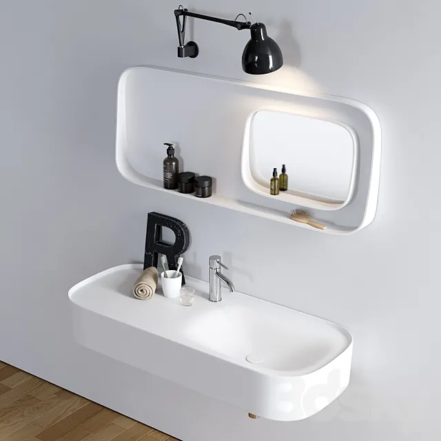 Washbasin Rexa Design Fonte 3DModel Washbasin Rexa Design Fonte 3DModel