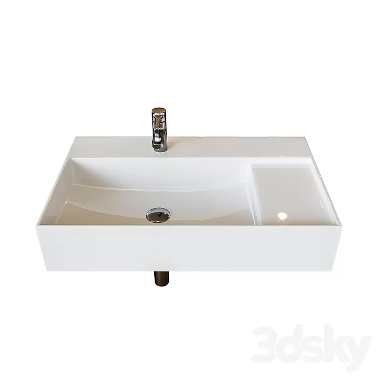 Washbasin Roca Inspira Square WB Unik 80×49 cm furniture 32752B000 3D Model Washbasin Roca Inspira Square WB Unik 80×49 cm furniture 32752B000 3D Model