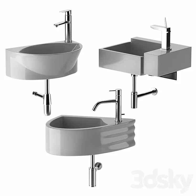 Washbasin set 10 3D Model Washbasin set 10 3D Model