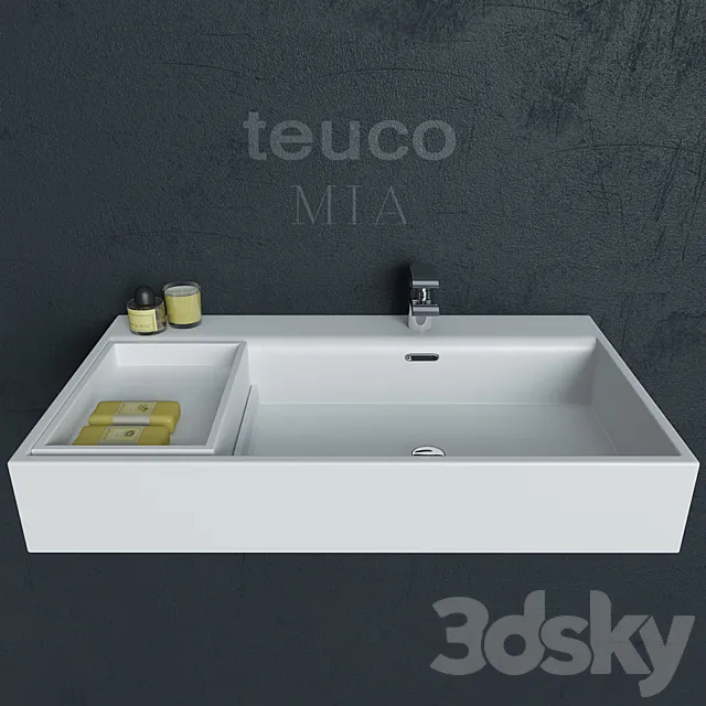 Washbasin Teuco Mia 3D Model Washbasin Teuco Mia 3D Model
