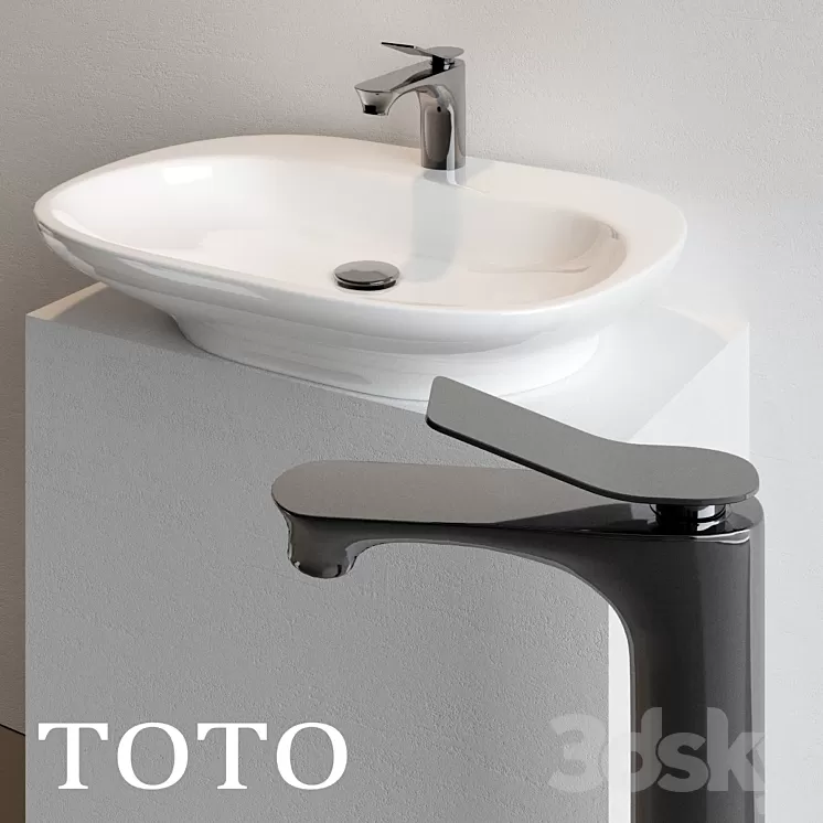 Washbasin TOTO (corona + vray) 3D Model