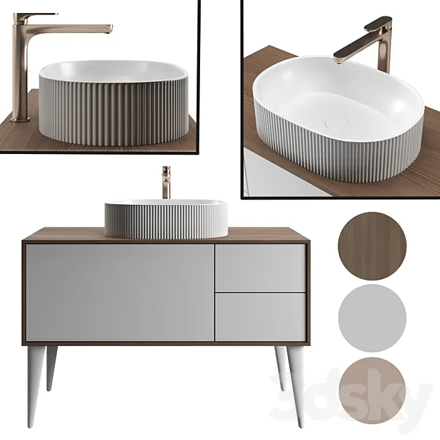 Washbasin VENTO by KERAMA MARAZZI 3D Model Washbasin VENTO by KERAMA MARAZZI 3D Model