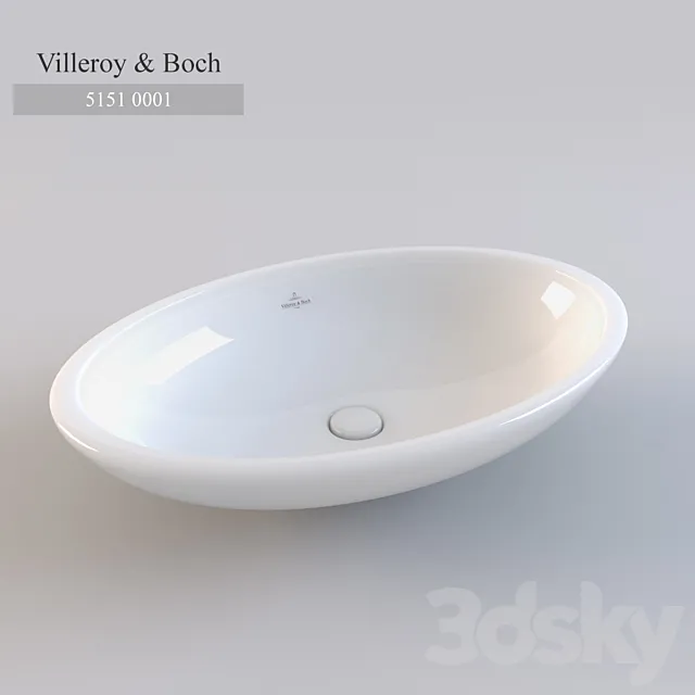 Washbasin Villeroy & Boch Loop & Friends 5151 0001 3DModel Washbasin Villeroy & Boch Loop & Friends 5151 0001 3DModel