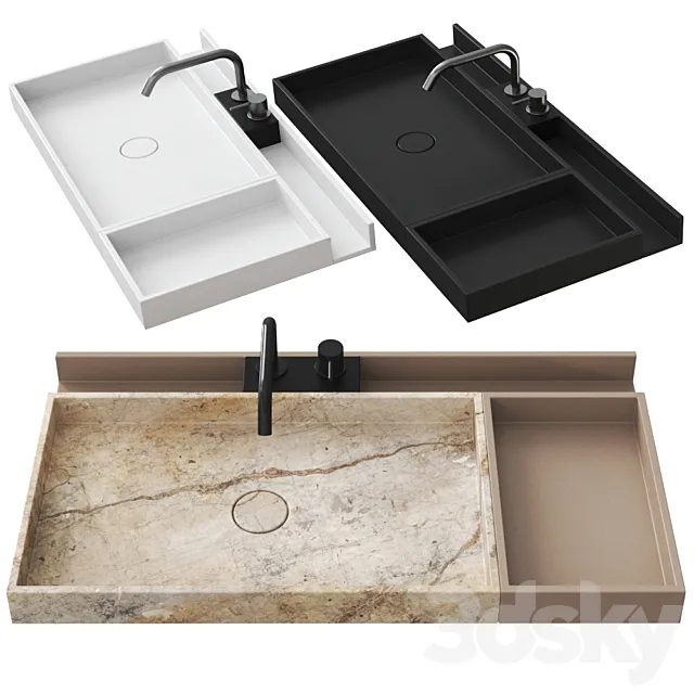 Washbasin with organizer and trays by Rexa Design 3DModel Washbasin with organizer and trays by Rexa Design 3DModel