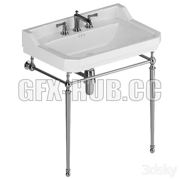 Washbowl Burlington Edwardian 3D Model Washbowl Burlington Edwardian 3D Model