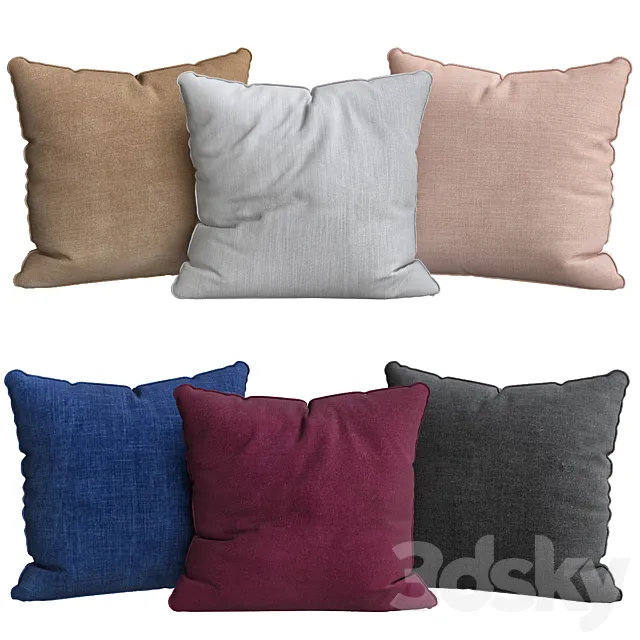 WASHED VELVET PILLOW COVERS 3D Model WASHED VELVET PILLOW COVERS 3D Model