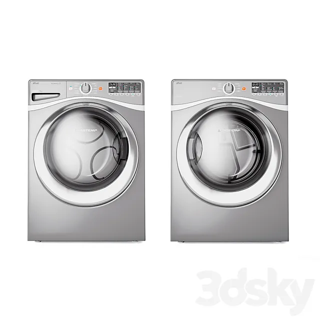 Washer and Dry Machines 3D Model