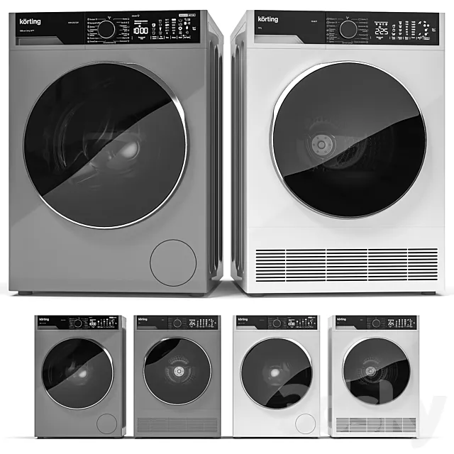 Washer and dryer Korting 3D Model