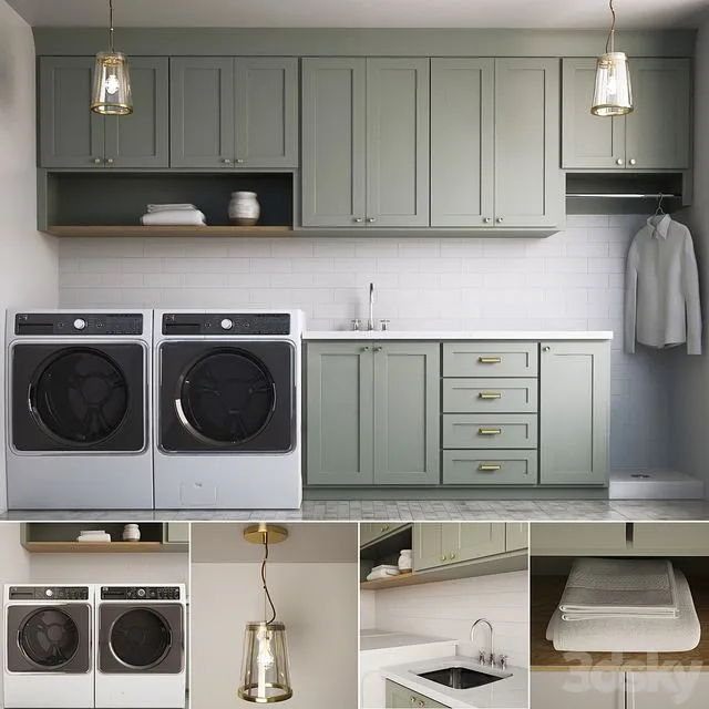 Washing and drying machine Kenmore Elite I Laundry_02 3D Model