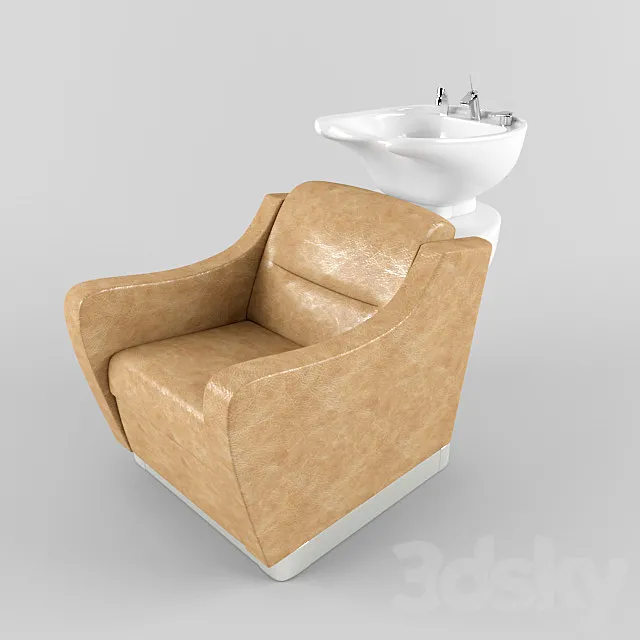 Washing hair salon with armchair “Lavaggi” 3D Model