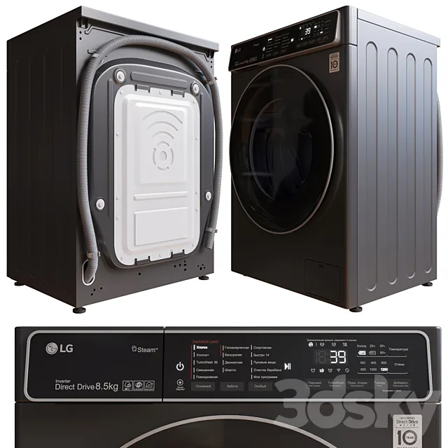 Washing machine AI DD LG F2T9GW9P. 3DModel