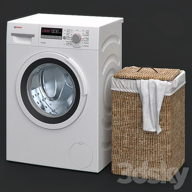 Washing machine and laundry basket 3DModel