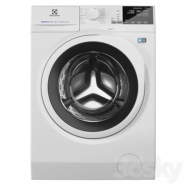 Washing machine Electrolux EW7WR447W 3D Model
