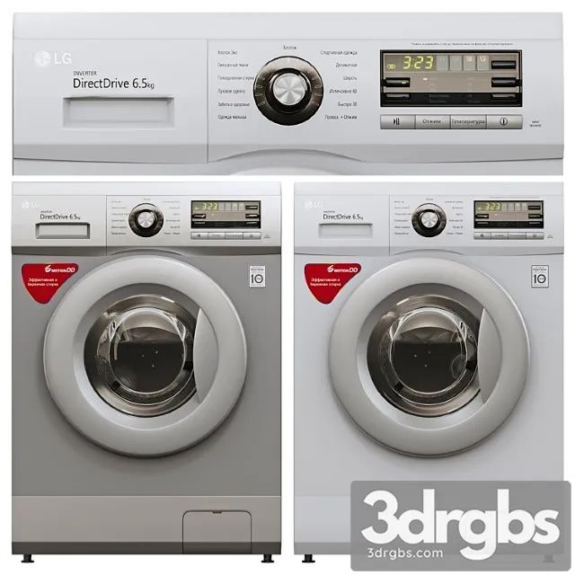 Washing Machine Lg F1096nd3 3D Model Download