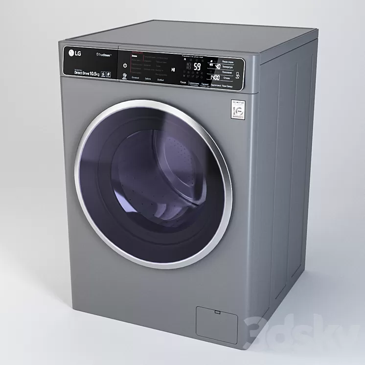 Washing Machine LG F14U1JBS6 3D Model