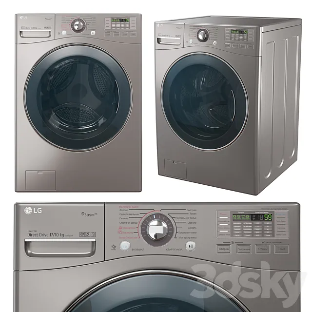 Washing machine LG F1K2CH2T 3D Model