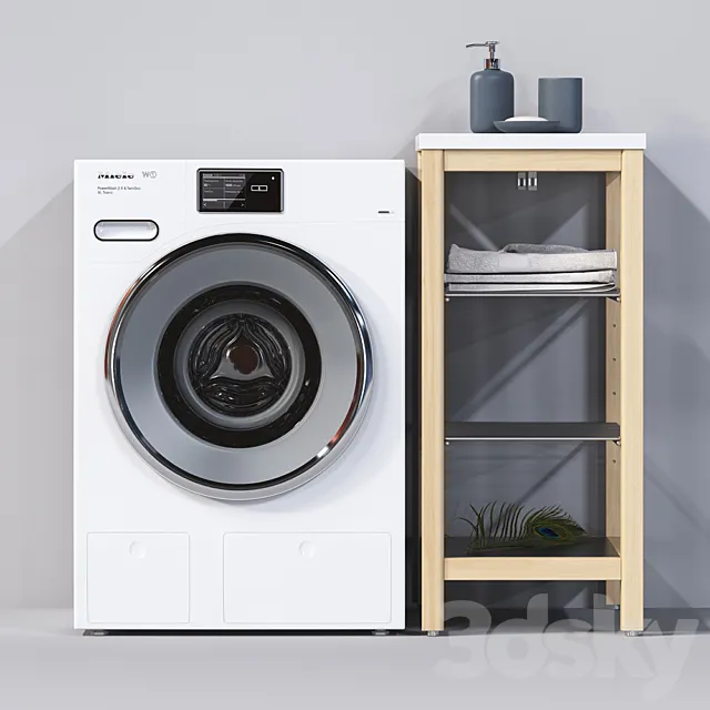 Washing machine Miele WMV960WPS 3D Model