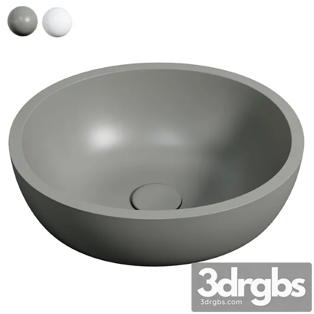 Waskom Solid Surface Asti Grigio Exclusief Kraan 3D Model Download Waskom Solid Surface Asti Grigio Exclusief Kraan 3D Model Download