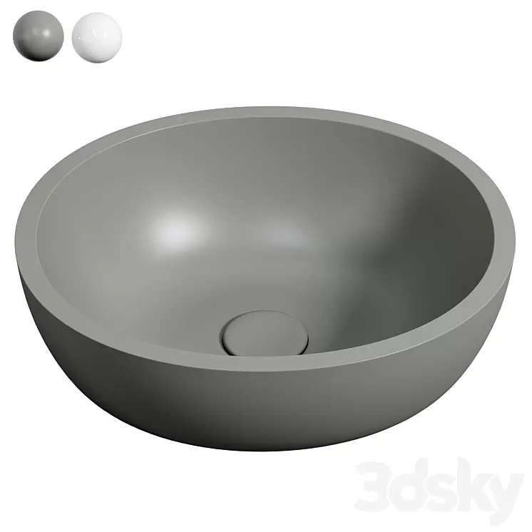Waskom Solid Surface Asti Grigio (exclusief kraan) 3D Model Free Download Waskom Solid Surface Asti Grigio (exclusief kraan) 3D Model Free Download