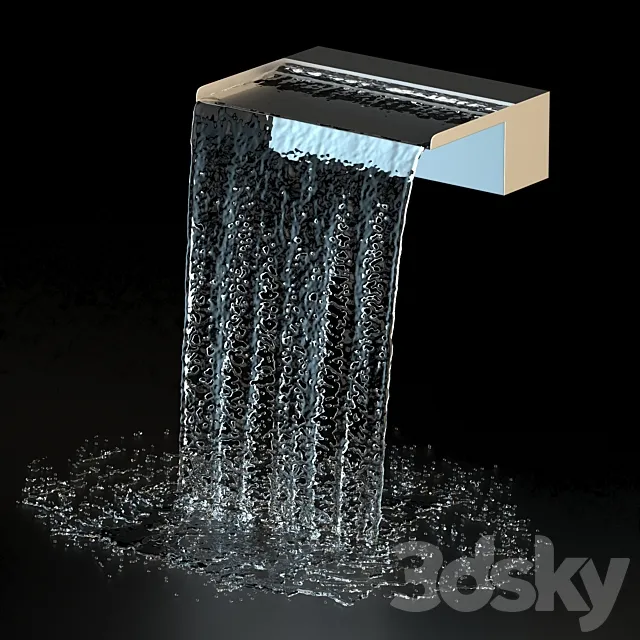 Wasserfall edelstahl 3D Model