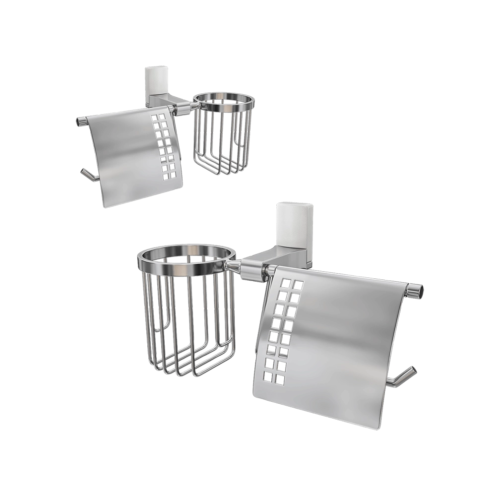 WasserKRAFT – Toilet paper and freshener holder Leine K-5059WHITE 3D Model