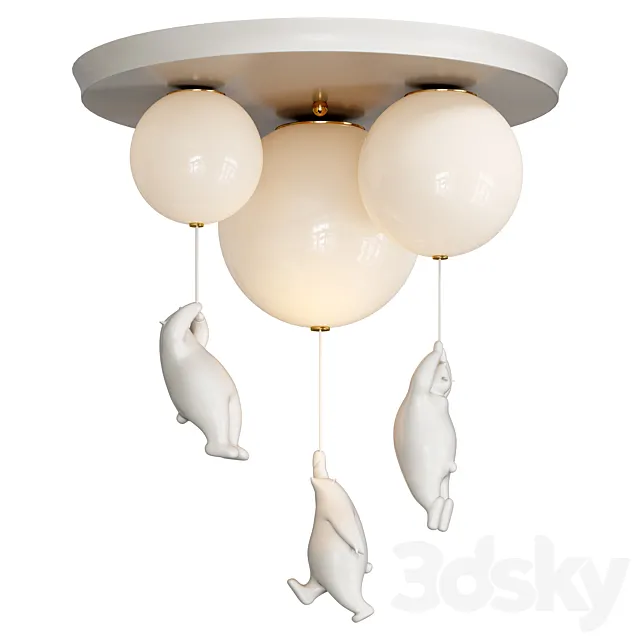 WASTY TRIO Chandelier by Lampatron 3D Model