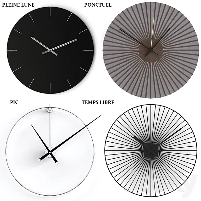 Watch ligne-roset: Pleine Lune. Ponctuel. Pik. Temps Libre 3DModel Watch ligne-roset: Pleine Lune. Ponctuel. Pik. Temps Libre 3DModel