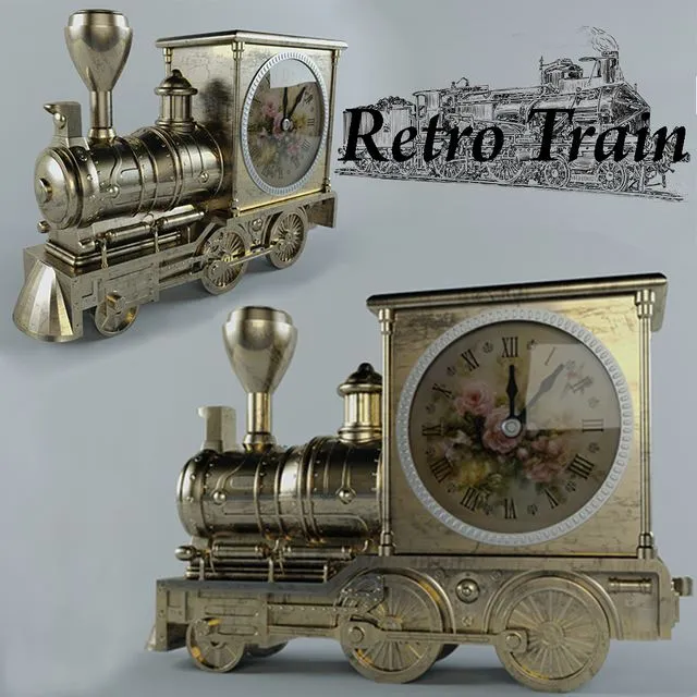 Watch Retro Train 3D Model Watch Retro Train 3D Model