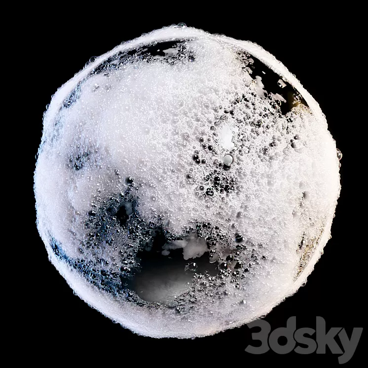 Water and foam 3D Model Free Download