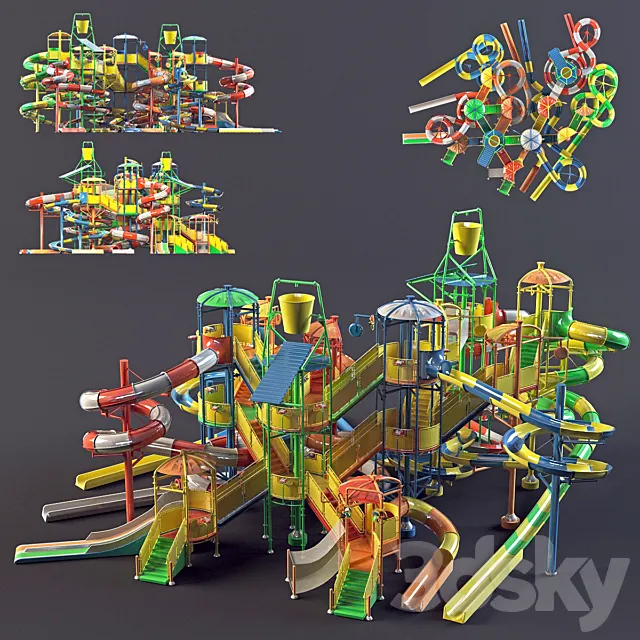 Water childrens amusement 3DModel