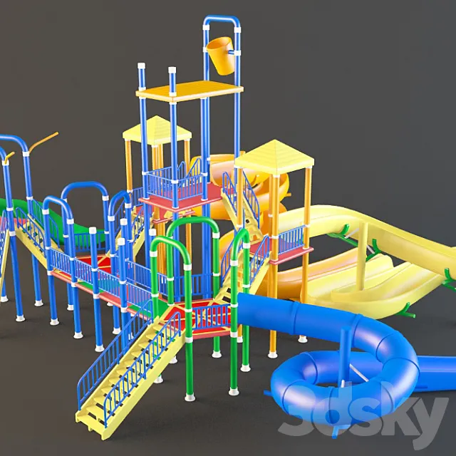 Water. children’s slide 3DModel
