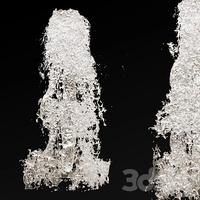 Water Fountain Set 02 3D Model Water Fountain Set 02 3D Model