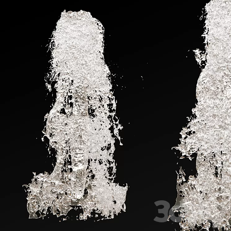 Water Fountain Set 02 3D Model Water Fountain Set 02 3D Model