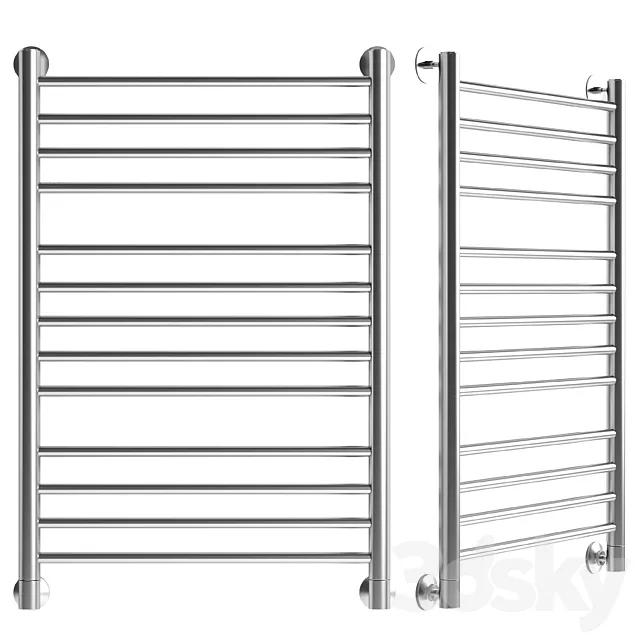 Water heated towel rail EWRIKA Safo B 80×50 chrome 3D Model Water heated towel rail EWRIKA Safo B 80×50 chrome 3D Model