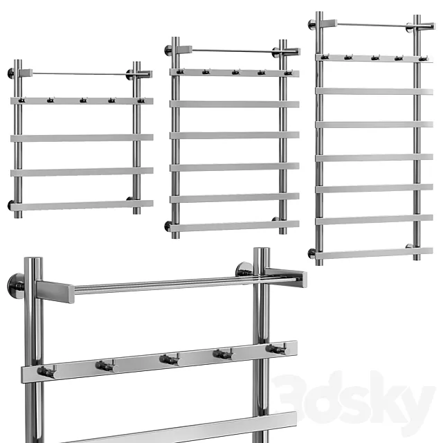 Water heated towel rail Secado Pontida 3D Model